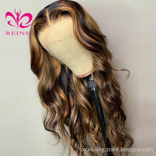 P4/30 Body Wave Highlight Colored HD Lace Part Human Hair Wigs Piano 13*4 Lace Frontal  Wig Brazilian Remy Wigs For Women